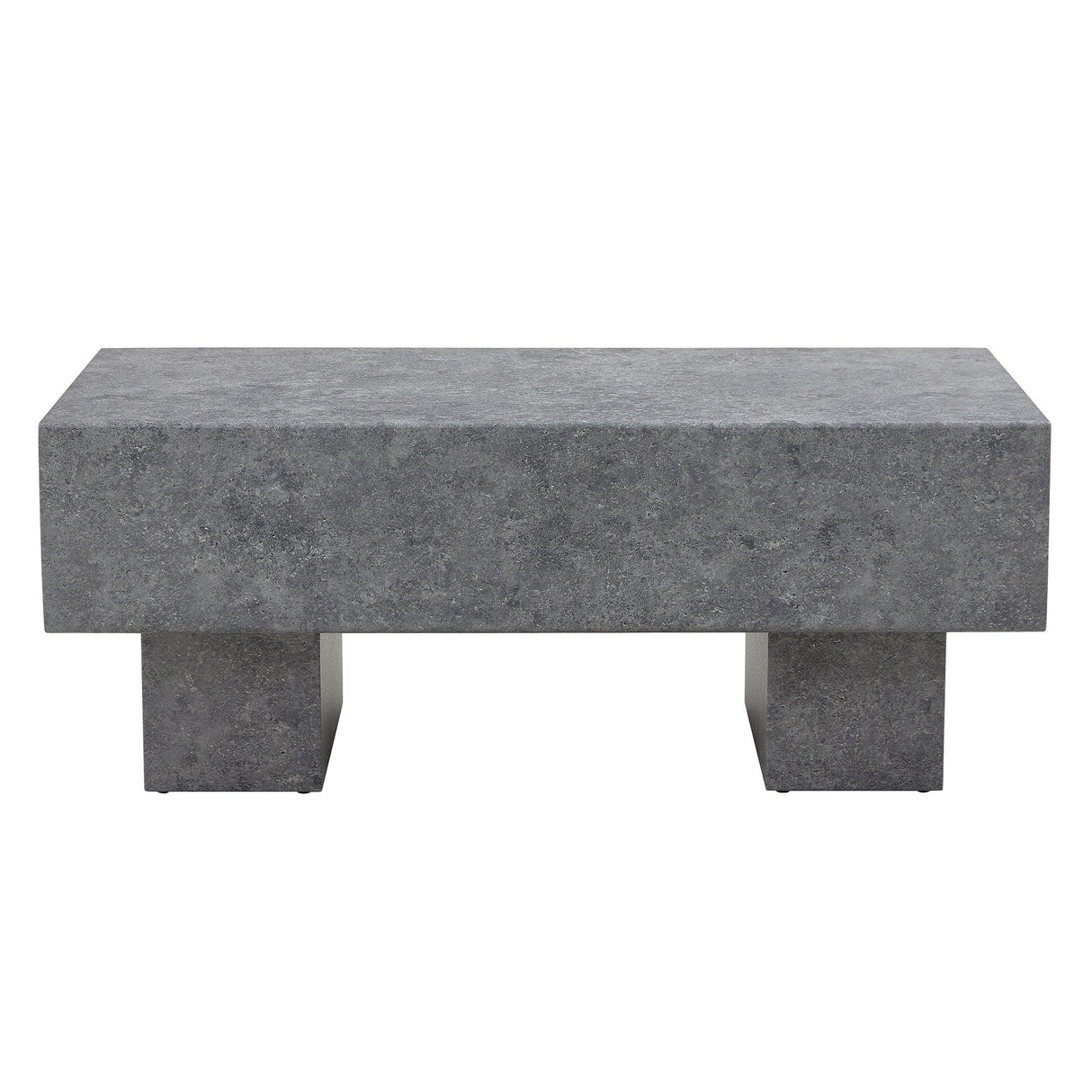 Coffee Table Modern Minimalist Stone Look MDF Textured Gray - Furniture Home Direct