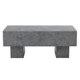 Coffee Table Modern Minimalist Stone Look MDF Textured Gray - Furniture Home Direct