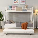 Modern Metal Bunk Bed With Side Ladders And Guardrail - Furniture Home Direct