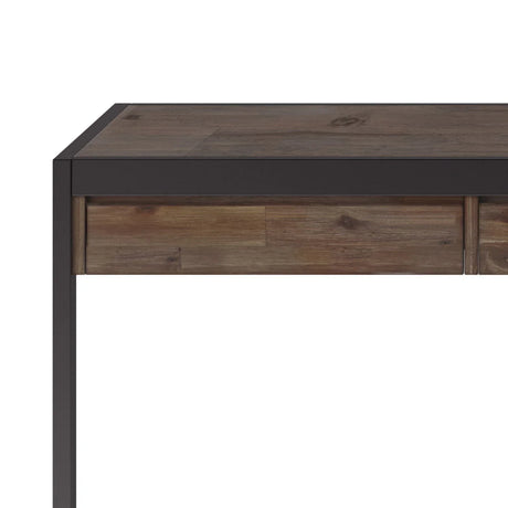 Erina - Large Desk - Rustic Natural Aged Brown - Furniture Home Direct