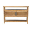 Naomi - 2 Door Storage Console Table With Ample Shelving - Natural - Furniture Home Direct