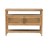 Naomi - 2 Door Storage Console Table With Ample Shelving - Natural - Furniture Home Direct