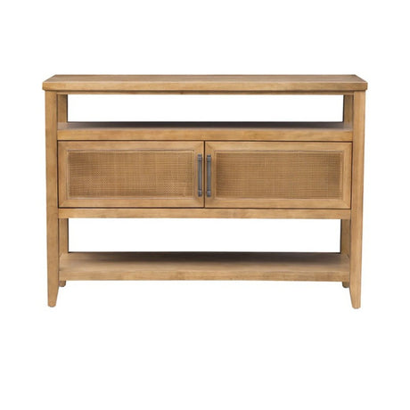 Naomi - 2 Door Storage Console Table With Ample Shelving - Natural - Furniture Home Direct