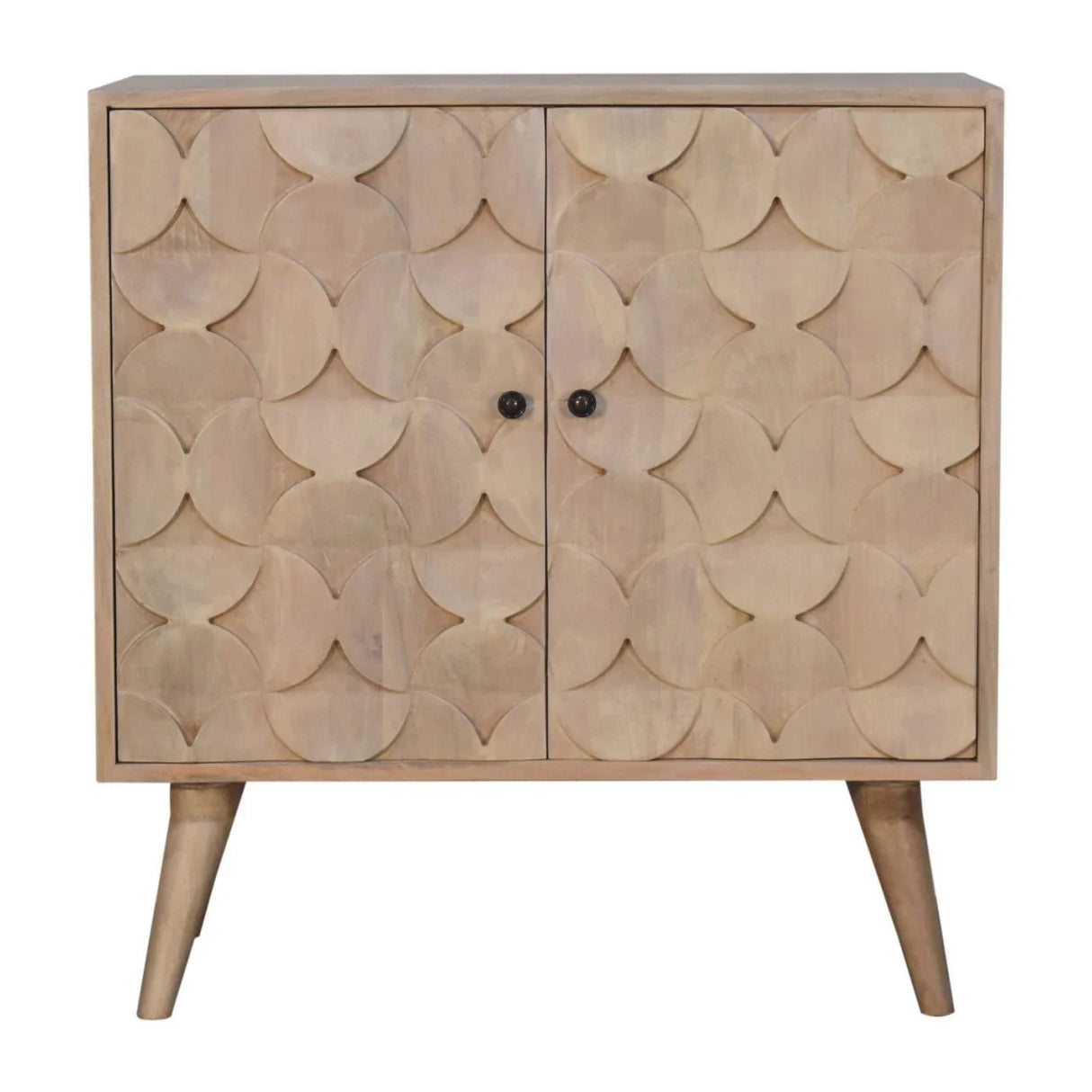 Hourglass Carved Cabinet - Marble - Furniture Home Direct