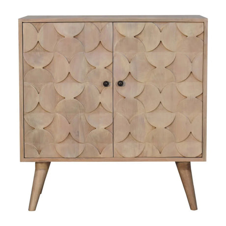 Hourglass Carved Cabinet - Marble - Furniture Home Direct