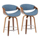 Curvini - Mid Century Modern Counter Stool (Set of 2) - Furniture Home Direct