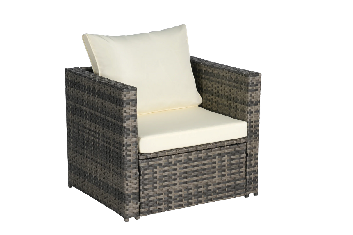 6 Piece Outdoor Patio Set - Beige - Furniture Home Direct