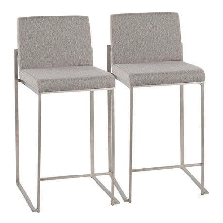 Fuji - Contemporary High Back Counter Stool, Functional Design - Furniture Home Direct