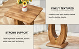 End Table Square Wood Grain With Curved Base Walnut - Furniture Home Direct