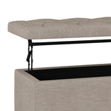 Hamilton - Upholstered Lift Top Rectangular Storage Ottoman - Furniture Home Direct
