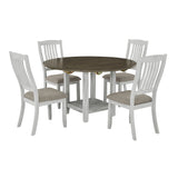 5 Piece DIning Set with Foldable Table - Furniture Home Direct