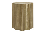 Drum Accent Side Table, Stylish Scalloped Design - Furniture Home Direct