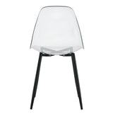 Dining Chairs Acrylic Modern Set 4 Pack Slim Clear - Furniture Home Direct