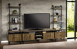Ensata II - TV Stand - Rustic Oak / Black - Furniture Home Direct