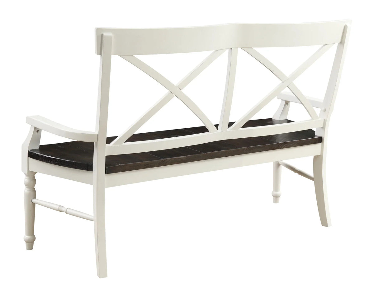 Mountina - Bench - Brown / White - Furniture Home Direct