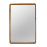 Rectangle Wood Mirror, Farmhouse Wall Decor For Living Room Bedroom Entryway - Brown - Furniture Home Direct