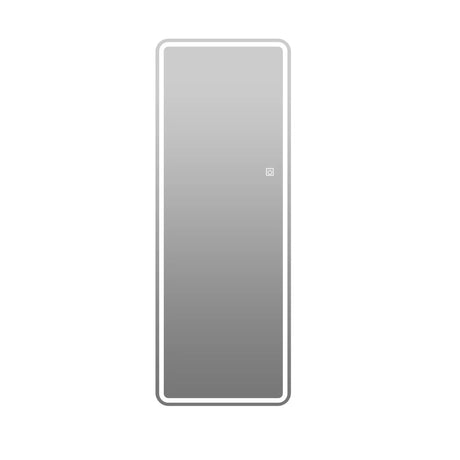 Frameless Full Length Floor Mirror With LED Light, Dimming & 3 Color Modes Mirror - Silver - Furniture Home Direct