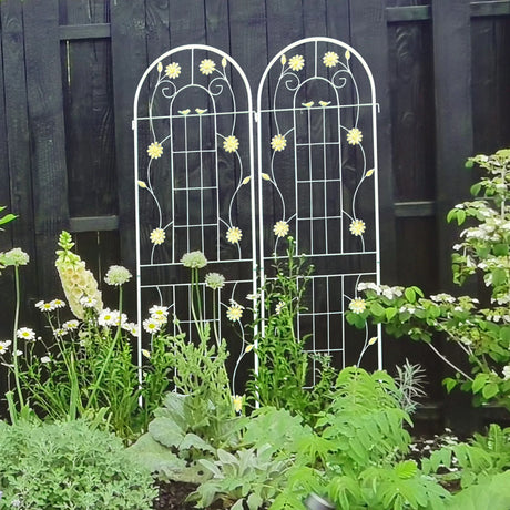 Metal Garden Trellis Rustproof Trellis For Climbing Plant Outdoor Flower Support - Furniture Home Direct