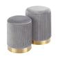 Marla - Contemporary Nesting Pleated Ottoman Set - Furniture Home Direct