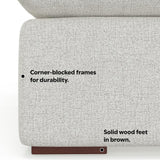 Jasmine Sofa and Ottoman - Off White - Furniture Home Direct