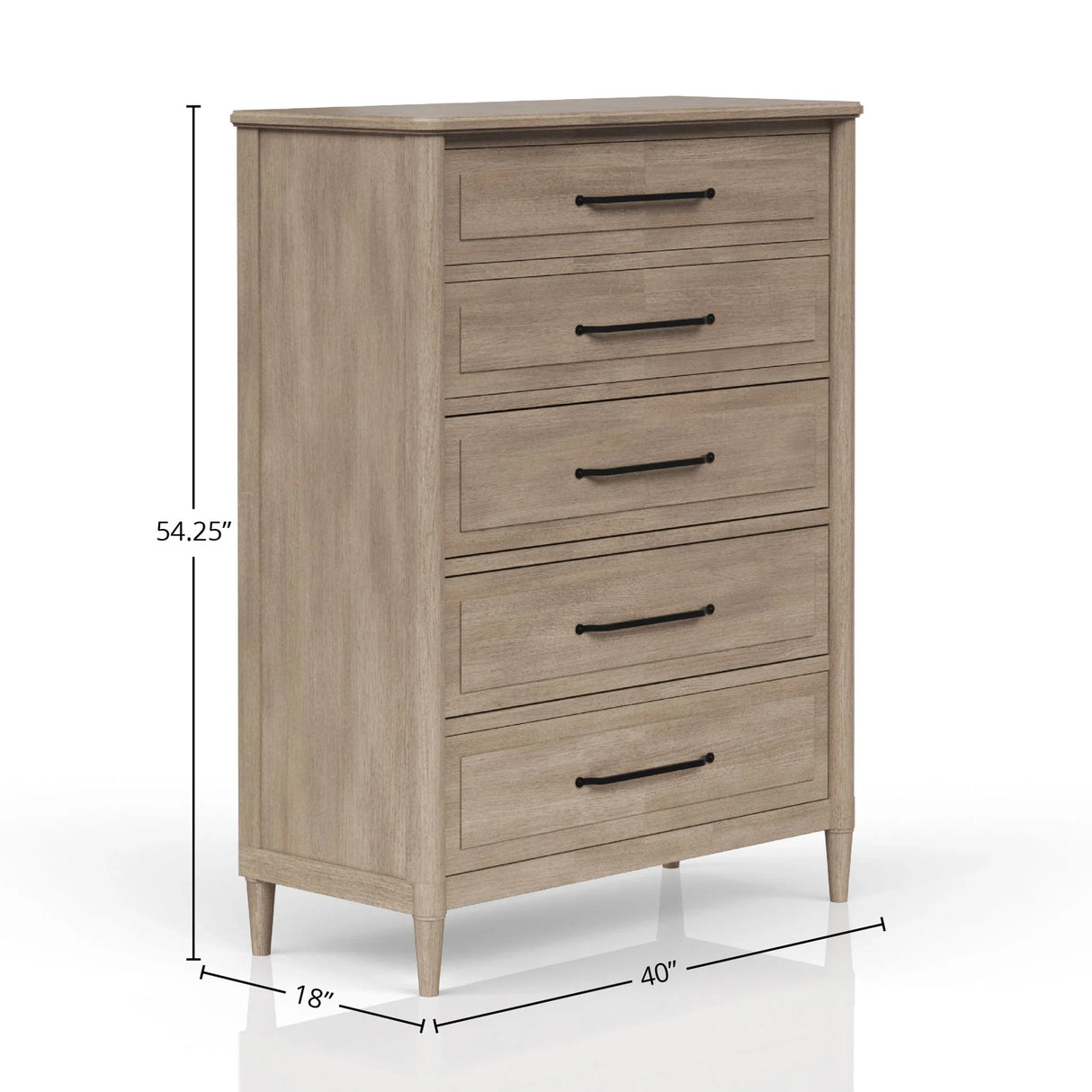 5 Drawer Chest - Sand - Furniture Home Direct
