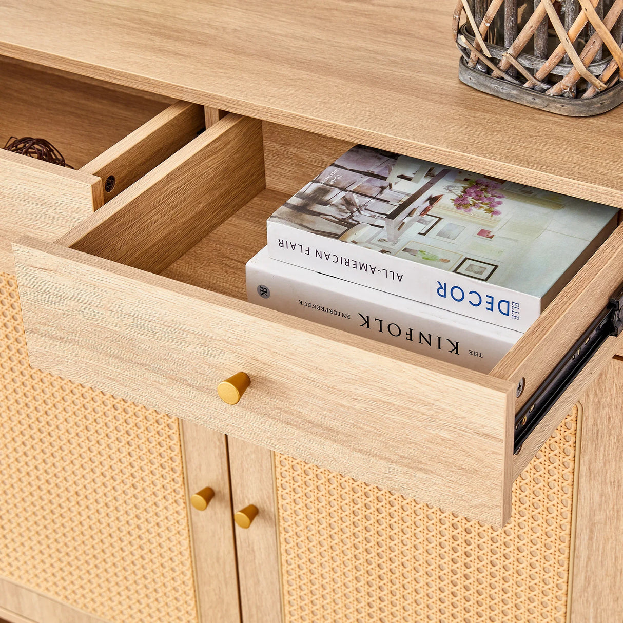 Modern Rattan Shoe Cabinet - Furniture Home Direct