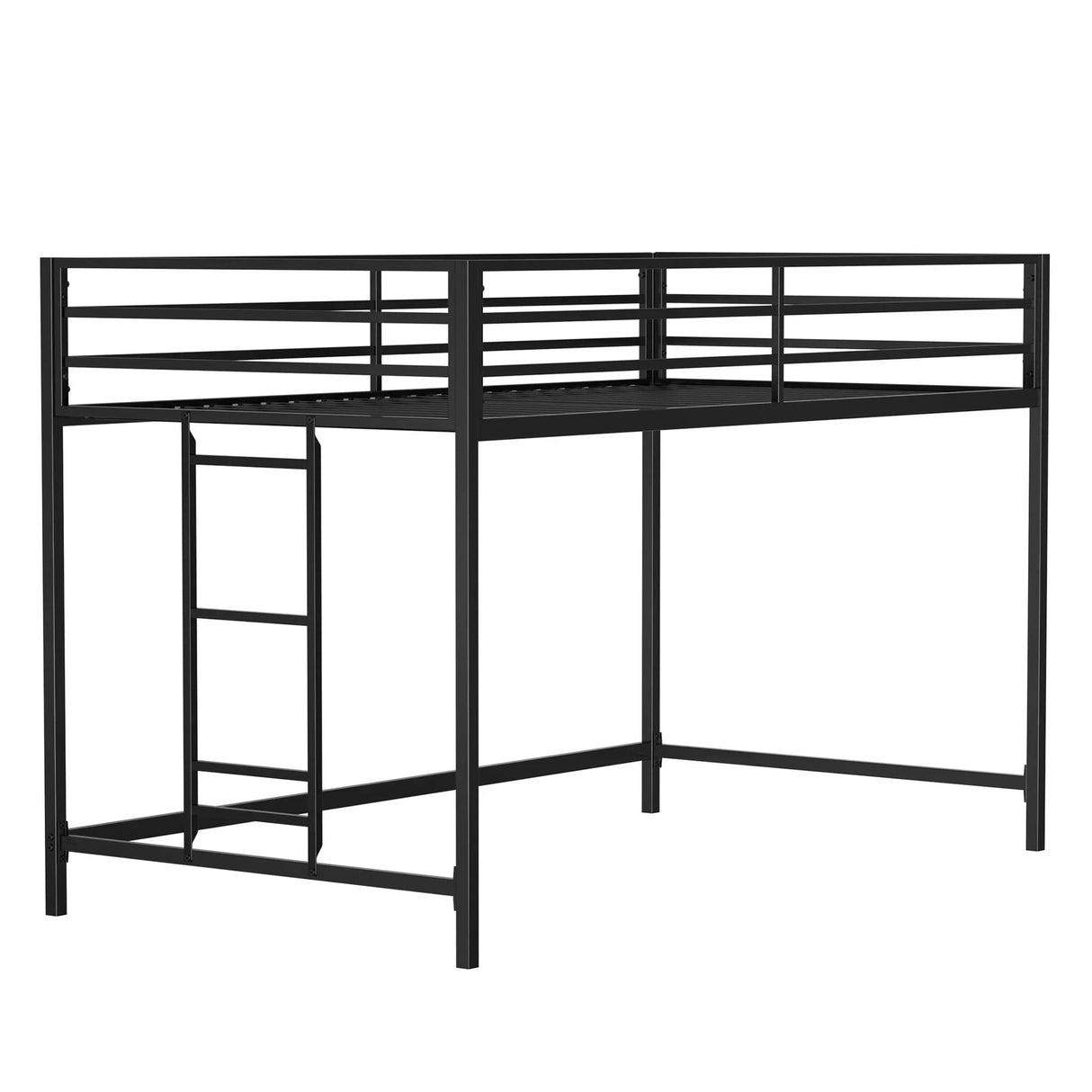 Adam - Junior Twin Loft Bunk - Black - Furniture Home Direct