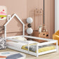 Wood Bed With House Shaped Headboard Floor Bed With Fences - Furniture Home Direct