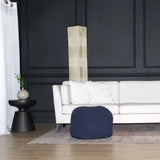 Semi Rounded Pouf, Cable Knitted, Perfect Seating - Furniture Home Direct