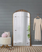 Lavish - Full Length Mirror, AntiqueMetal Floor Mirror For Living Room, Bedroom - Gold - Furniture Home Direct