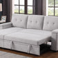 Lucca II - 84.5"W Reversible Sleeper Sectional Sofa with Storage Chaise - Furniture Home Direct