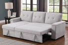Lucca II - 84.5"W Reversible Sleeper Sectional Sofa with Storage Chaise - Furniture Home Direct