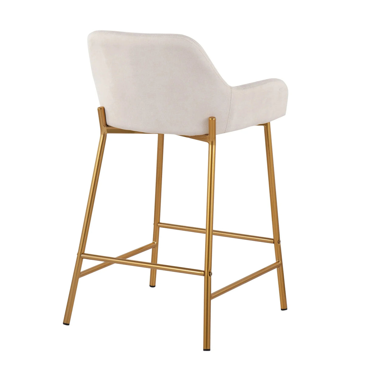 Daniella - Contemporary / Glam Fixed Height Counter Stool (Set of 2) - Furniture Home Direct