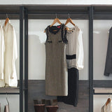 Closet System Industrial Metal Frame With Wood Panels Brown - Furniture Home Direct