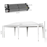 Outsunny - 10' x 19.2' Pop Up Canopy Tent, Heavy Duty Tent For Parties, Outdoor Instant Gazebo Sun Shade Shelter With Carry Bag For Catering, Events, Wedding, Backyard Bbq - Furniture Home Direct
