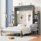 Murphy Wall Bed With Shelves, Drawers And LED Lights - Furniture Home Direct
