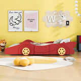 Race Car Shaped Platform Bed & Wheels - Furniture Home Direct