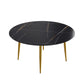 Modern Man-Made Stone Round Dining Table-Position For 6 People - Furniture Home Direct
