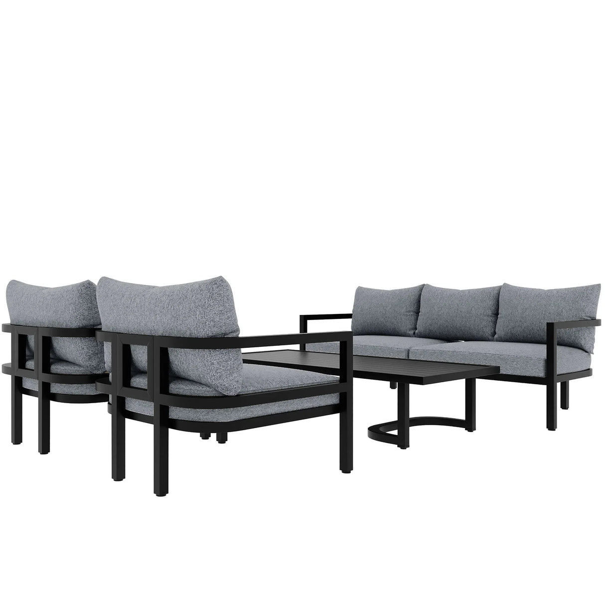 Modern Outdoor Patio Set - Gray - Furniture Home Direct