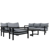 Modern Outdoor Patio Set - Gray - Furniture Home Direct