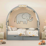 Bed With Arched Roof And 2 Drawers - Furniture Home Direct