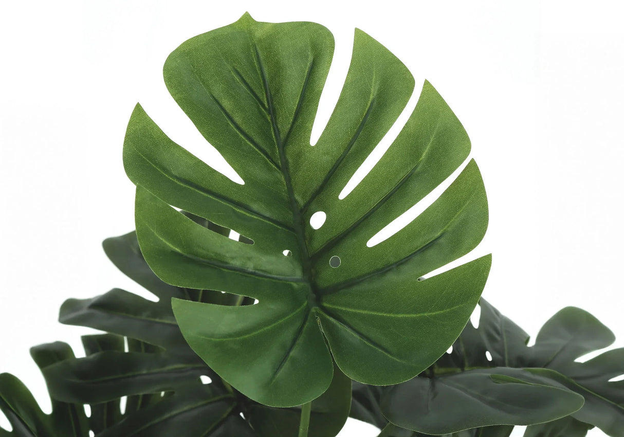 24" Tall, Artificial Plant, Monstera, Indoor, Faux, Fake, Table, Greenery, Potted, Real Touch, Decorative - Green / Black - Furniture Home Direct