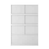 Tall Armoire With Sliding Barn Door Drawers Storage White - Furniture Home Direct