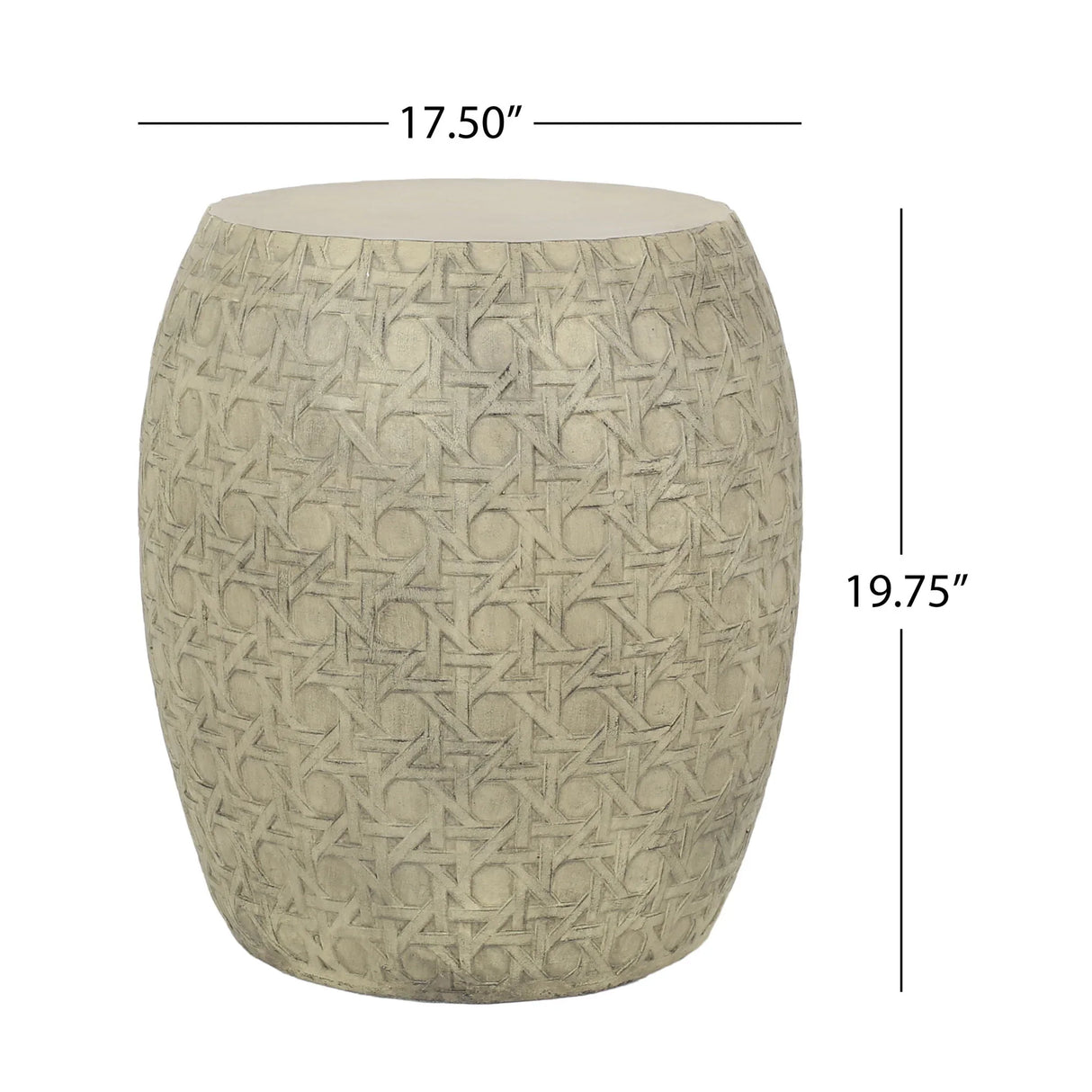 Outdoor Lightweight Concrete Side Table - Antique Yellow