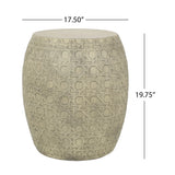 Outdoor Lightweight Concrete Side Table - Antique Yellow