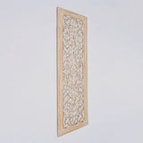 Floral Hand Carved Mandala Rectangular Wall Decor Accent - Gold / White - Furniture Home Direct