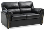 Chic Padded Loveseat For Modern Living - Black - Furniture Home Direct