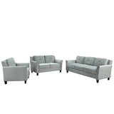 Tufted 3 Piece Living room Set Sofa, love Seat and Chair - Foam Green - Furniture Home Direct