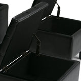 Dover - 3 Piece Storage Ottoman Contemporary Design - Furniture Home Direct