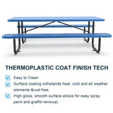 Metal Expanded Rectangular Picnic Table - Furniture Home Direct